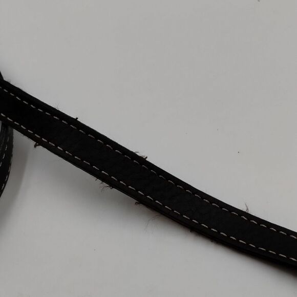 𝅺FOSSIL Small Leather Crossbody Black Turn Lock Closure - Picture 12 of 12